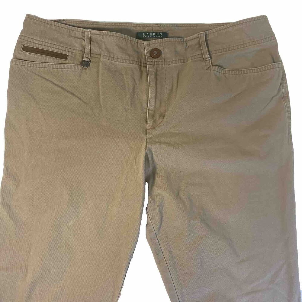 Lauren Ralph Lauren Women’s Pants 14 Equestrian Riding Jeans Khaki Beige Cowgirl